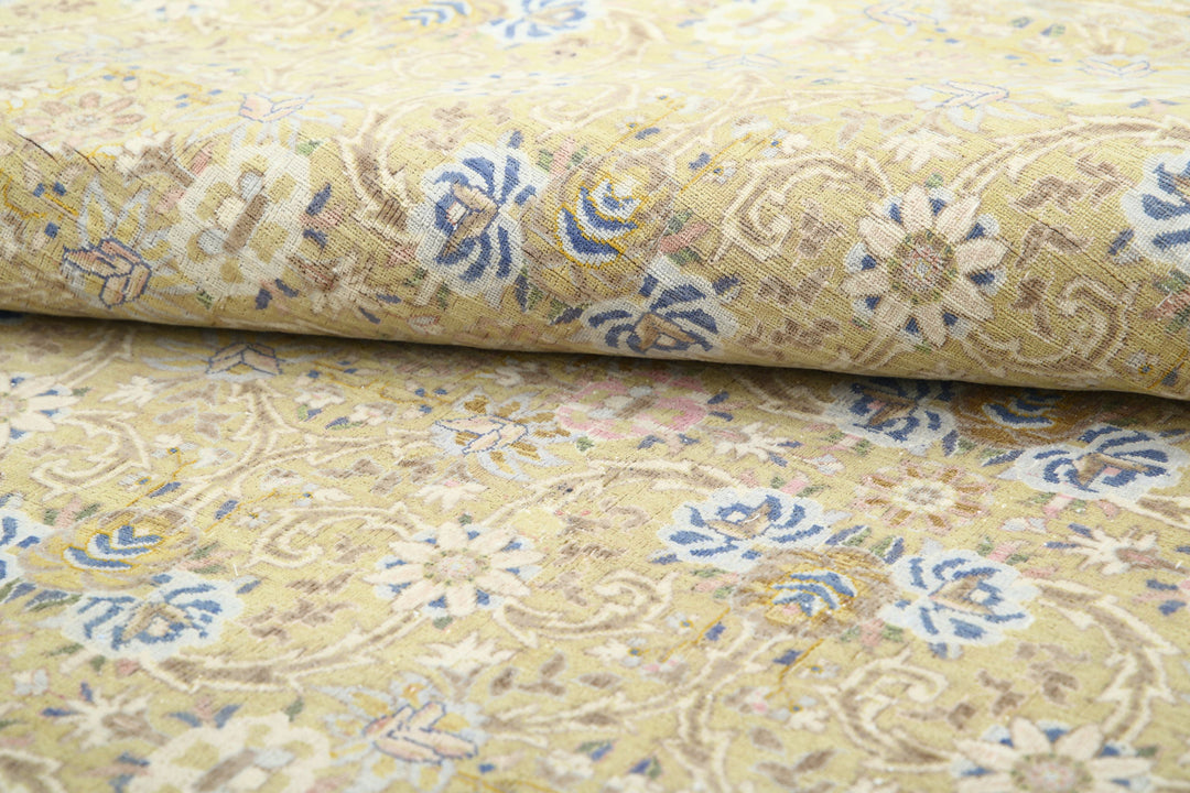 Hand Knotted Vintage Persian Tabriz Wool Rug 9' 2" x 9' 7" - No. AT68671