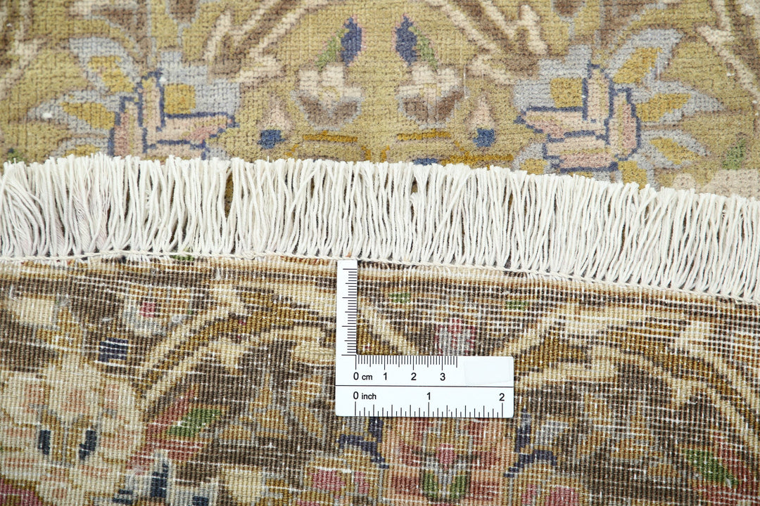 Hand Knotted Vintage Persian Tabriz Wool Rug 9' 2" x 9' 7" - No. AT68671