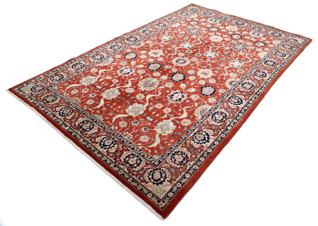 Hand Knotted Persian Tabriz Wool Rug 5' 8" x 8' 10" - No. AT63240