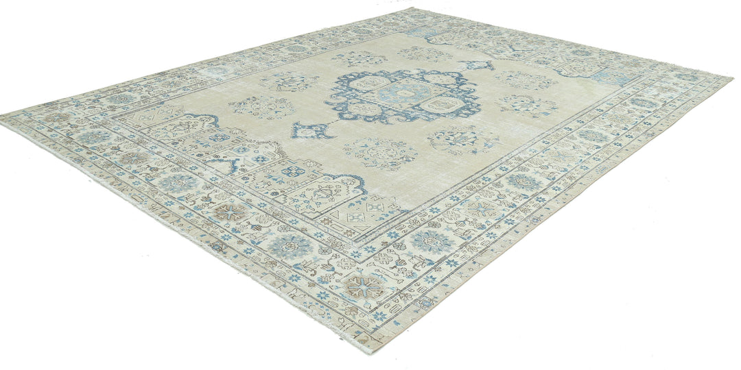 Hand Knotted Vintage Persian Tabriz Wool Rug 9' 8" x 13' 1" - No. AT54601