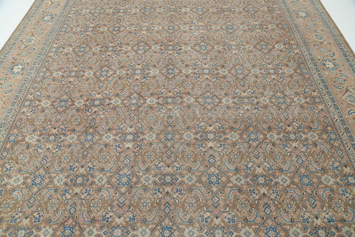 Hand Knotted Vintage Persian Tabriz Wool Rug 9' 7" x 12' 7" - No. AT37496