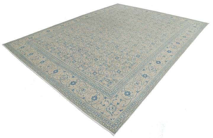 Hand Knotted Vintage Persian Tabriz Wool Rug 10' 0" x 13' 1" - No. AT72085