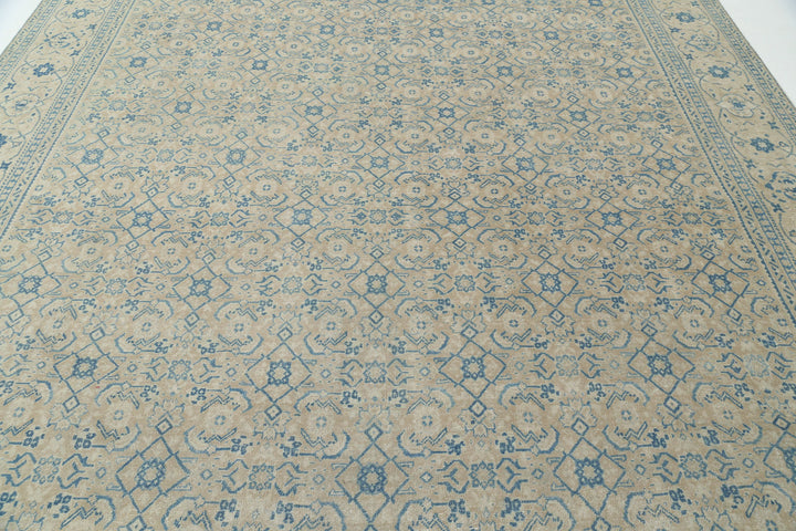 Hand Knotted Vintage Persian Tabriz Wool Rug 10' 0" x 13' 1" - No. AT72085