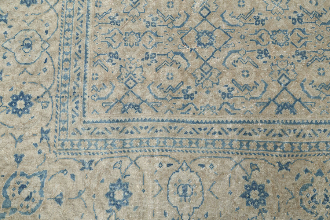 Hand Knotted Vintage Persian Tabriz Wool Rug 10' 0" x 13' 1" - No. AT72085