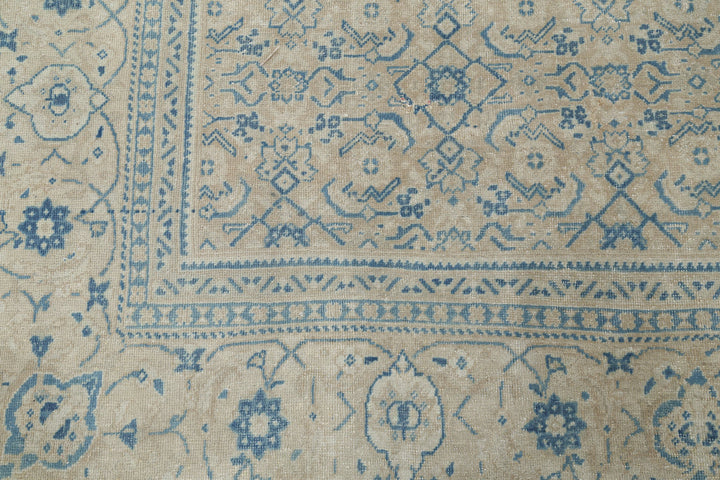 Hand Knotted Vintage Persian Tabriz Wool Rug 10' 0" x 13' 1" - No. AT72085