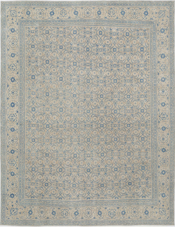 Hand Knotted Vintage Persian Tabriz Wool Rug 10' 0" x 13' 1" - No. AT72085