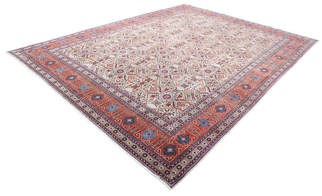 Hand Knotted Persian Tabriz Wool Rug 9' 8" x 11' 10" - No. AT56241