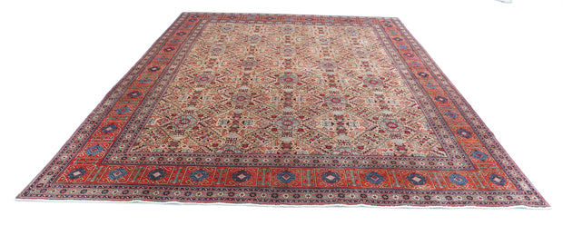 Hand Knotted Persian Tabriz Wool Rug 9' 8" x 11' 10" - No. AT56241