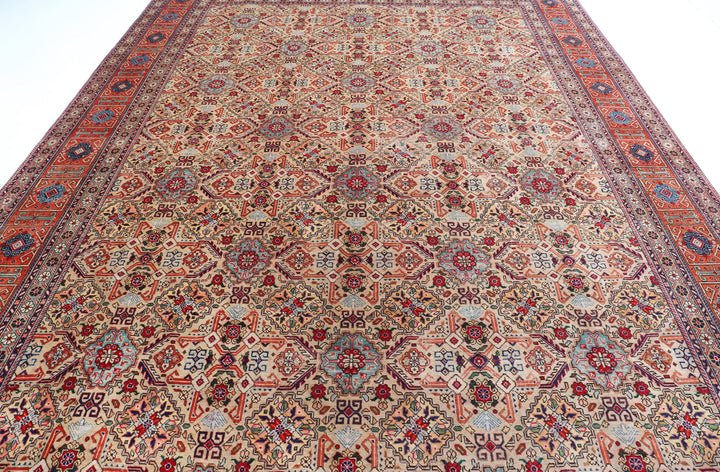 Hand Knotted Persian Tabriz Wool Rug 9' 8" x 11' 10" - No. AT56241