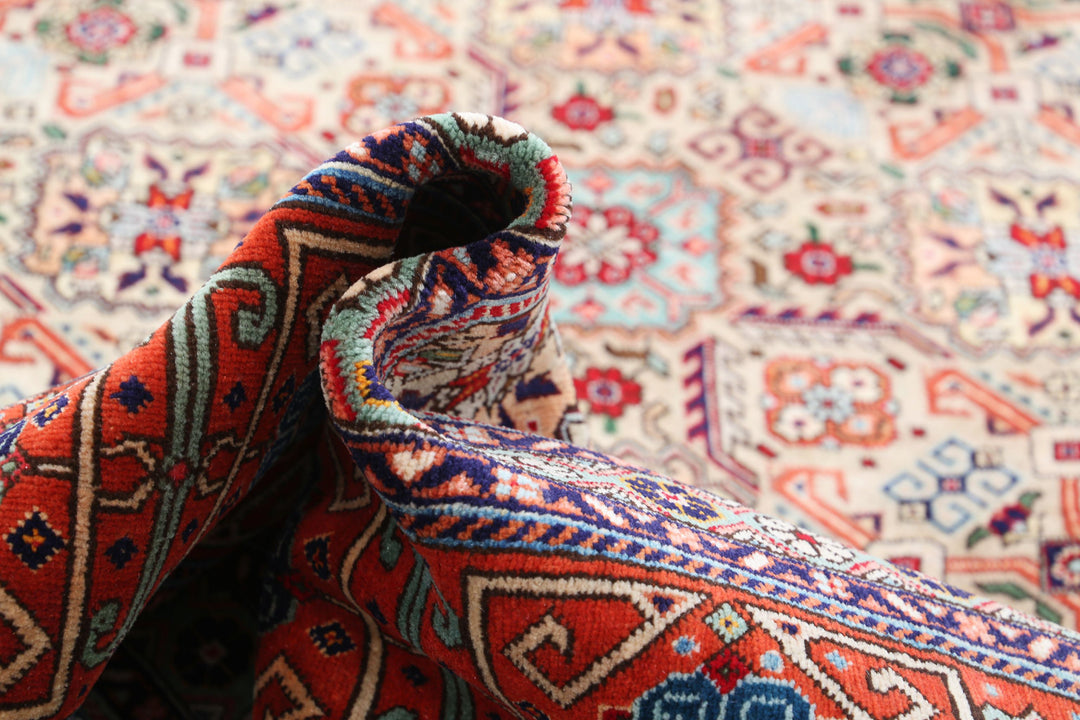 Hand Knotted Persian Tabriz Wool Rug 9' 8" x 11' 10" - No. AT56241