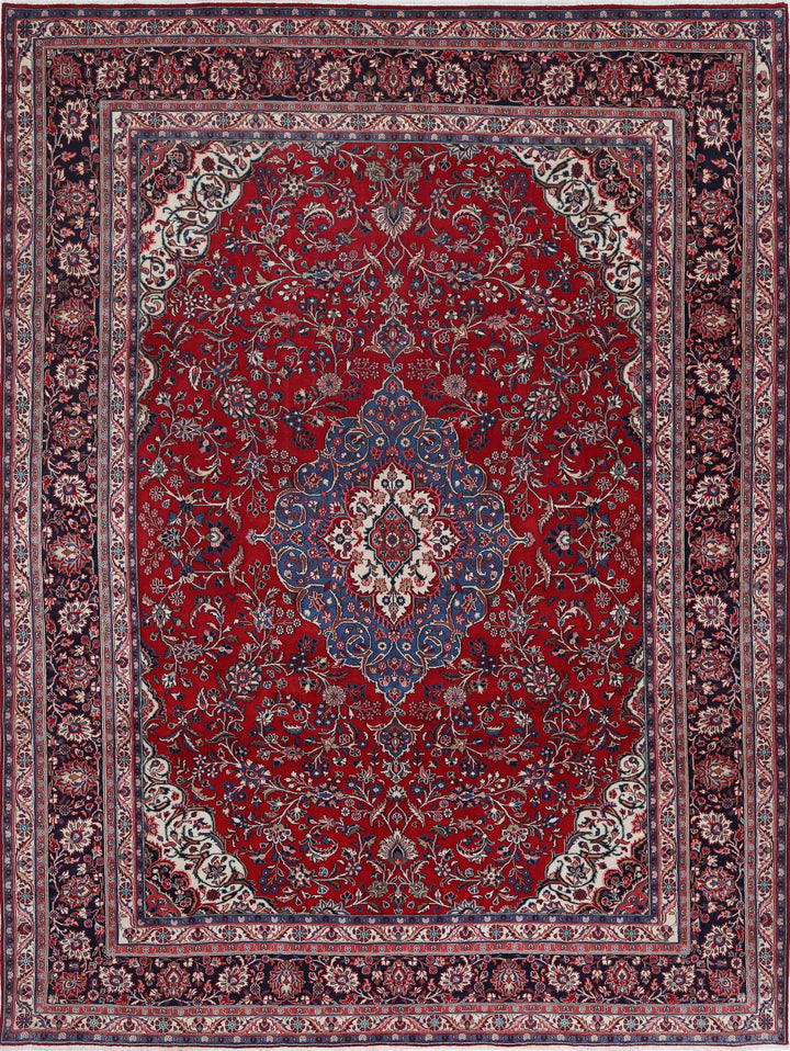 Hand Knotted Persian Tabriz Wool Rug 8' 8" x 11' 8" - No. AT13012