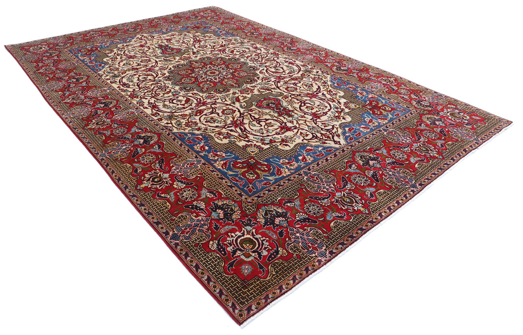 Hand Knotted Persian Tabriz Wool Rug 8' 5" x 12' 9" - No. AT64958