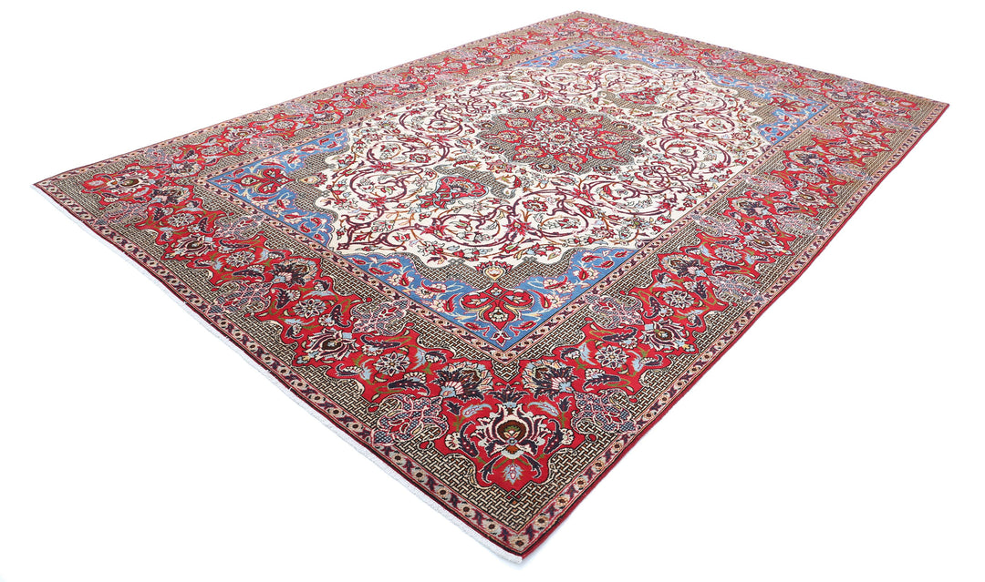 Hand Knotted Persian Tabriz Wool Rug 8' 5" x 12' 9" - No. AT64958