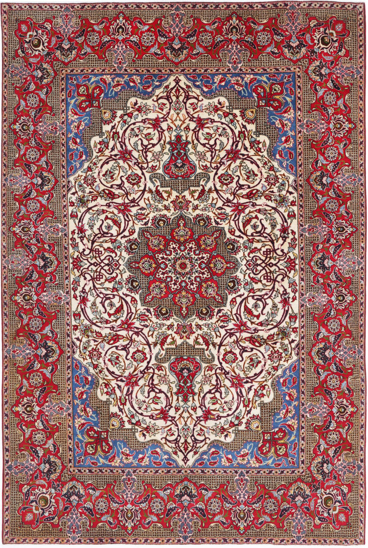 Hand Knotted Persian Tabriz Wool Rug 8' 5" x 12' 9" - No. AT64958