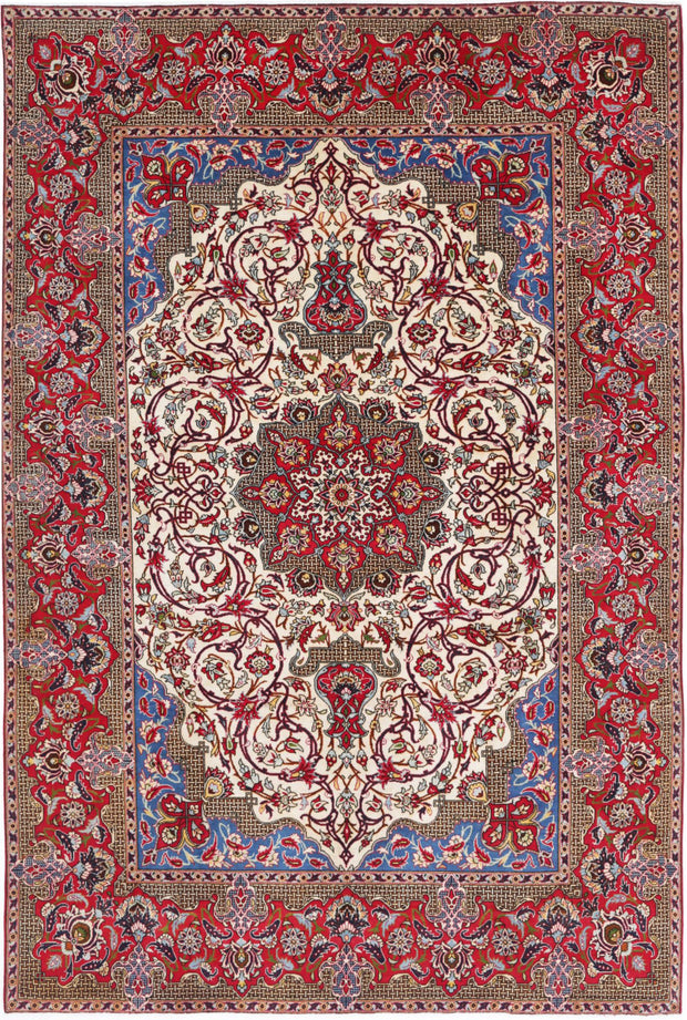 Hand Knotted Persian Tabriz Wool Rug 8' 5" x 12' 9" - No. AT64958