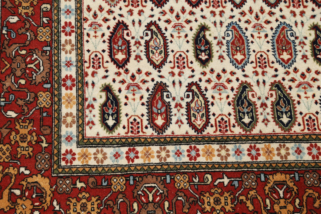 Hand Knotted Persian Tabriz Wool Rug 6' 5" x 9' 5" - No. AT42544