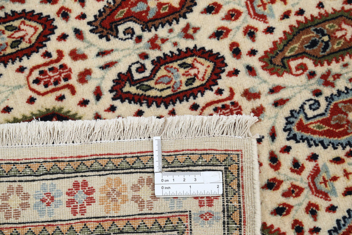 Hand Knotted Persian Tabriz Wool Rug 6' 5" x 9' 5" - No. AT42544