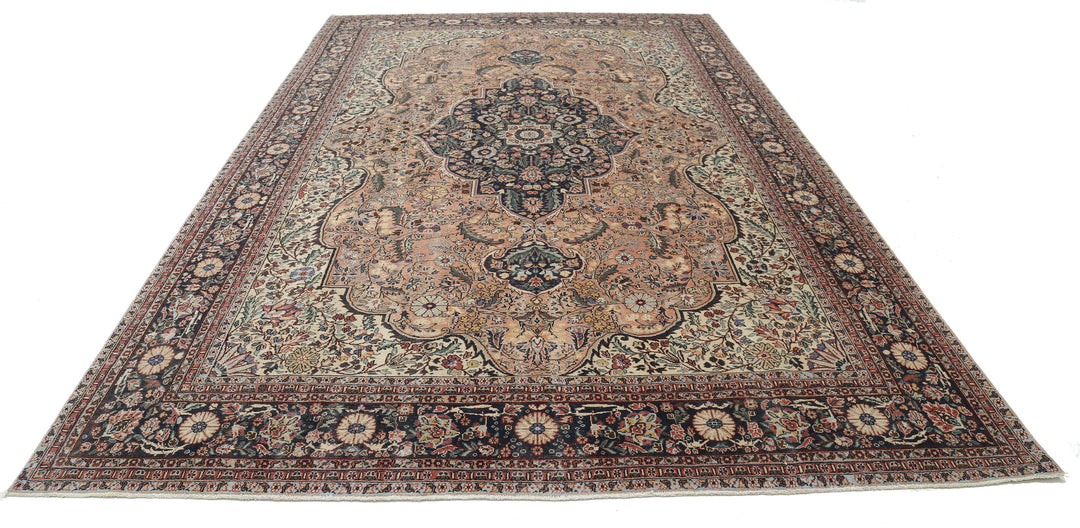 Hand Knotted Vintage Persian Tabriz Wool Rug 8' 3" x 12' 11" - No. AT56164