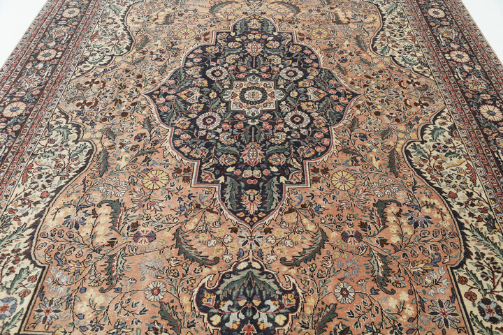 Hand Knotted Vintage Persian Tabriz Wool Rug 8' 3" x 12' 11" - No. AT56164