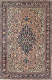 Hand Knotted Vintage Persian Tabriz Wool Rug 8' 3" x 12' 11" - No. AT56164