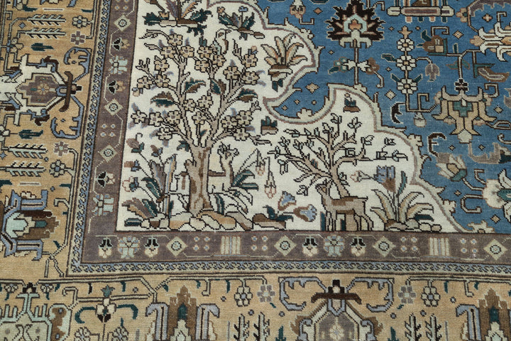Hand Knotted Antique Persian Tabriz Wool Rug 9' 8" x 12' 1" - No. AT29204