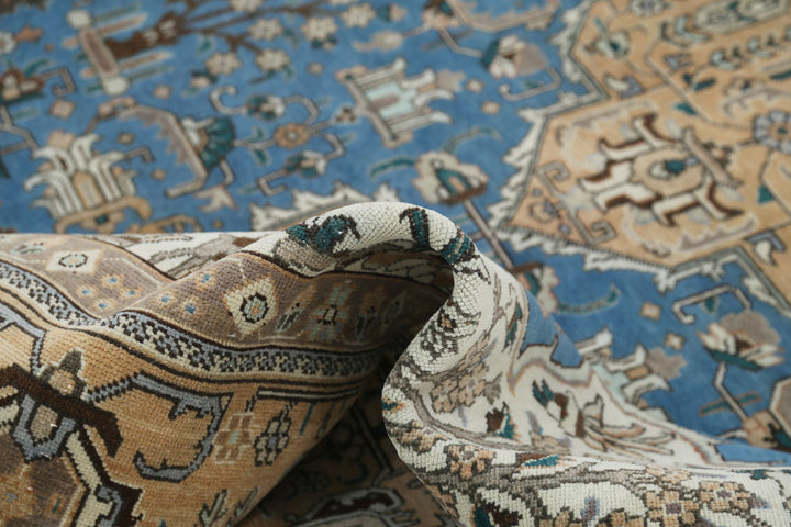 Hand Knotted Antique Persian Tabriz Wool Rug 9' 8" x 12' 1" - No. AT29204