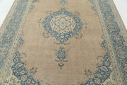 Hand Knotted Vintage Persian Tabriz Wool Rug 7' 4" x 11' 1" - No. AT85470