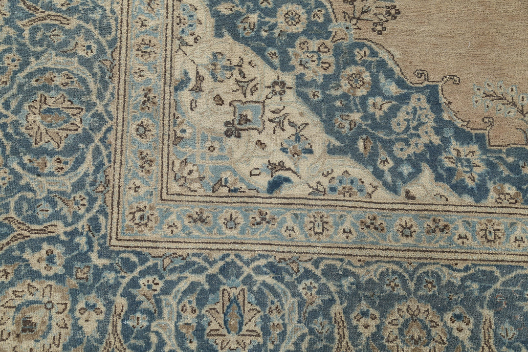 Hand Knotted Vintage Persian Tabriz Wool Rug 7' 4" x 11' 1" - No. AT85470