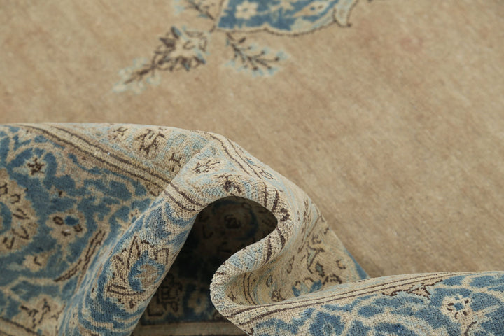 Hand Knotted Vintage Persian Tabriz Wool Rug 7' 4" x 11' 1" - No. AT85470