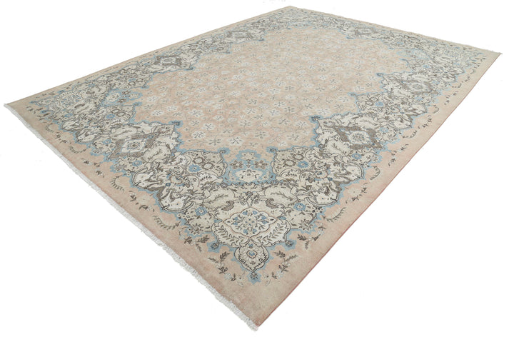 Hand Knotted Vintage Persian Tabriz Wool Rug 9' 9" x 12' 11" - No. AT51713