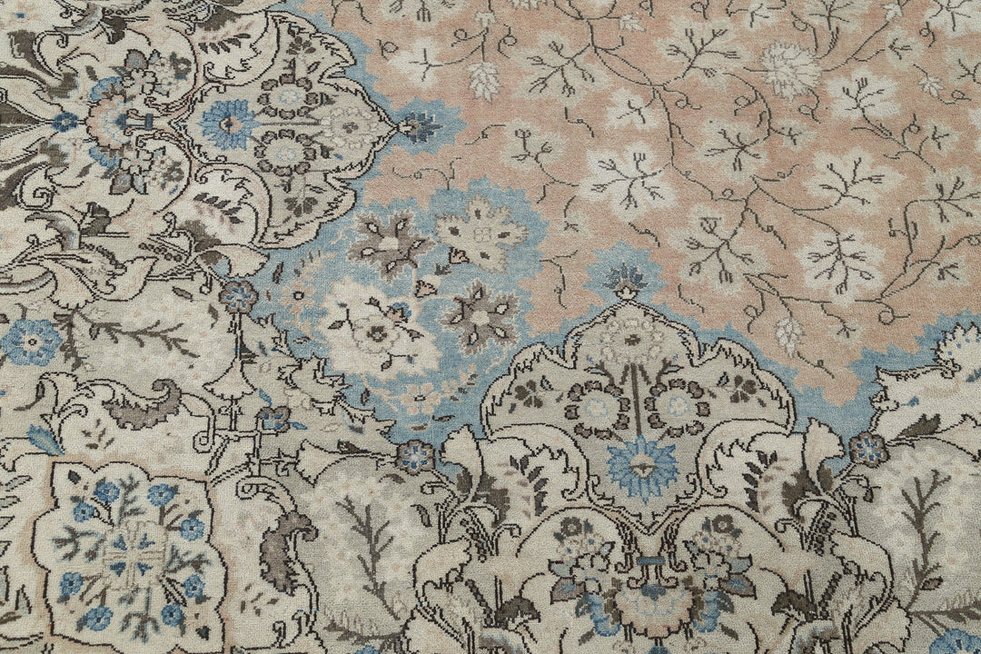 Hand Knotted Vintage Persian Tabriz Wool Rug 9' 9" x 12' 11" - No. AT51713