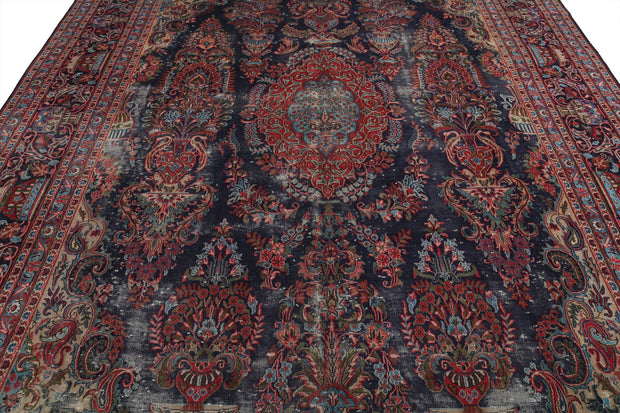 Hand Knotted Vintage Persian Tabriz Wool Rug 9' 6" x 12' 11" - No. AT93292
