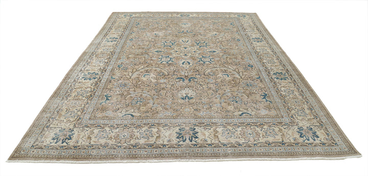 Hand Knotted Vintage Persian Tabriz Wool Rug 8' 3" x 11' 3" - No. AT40329