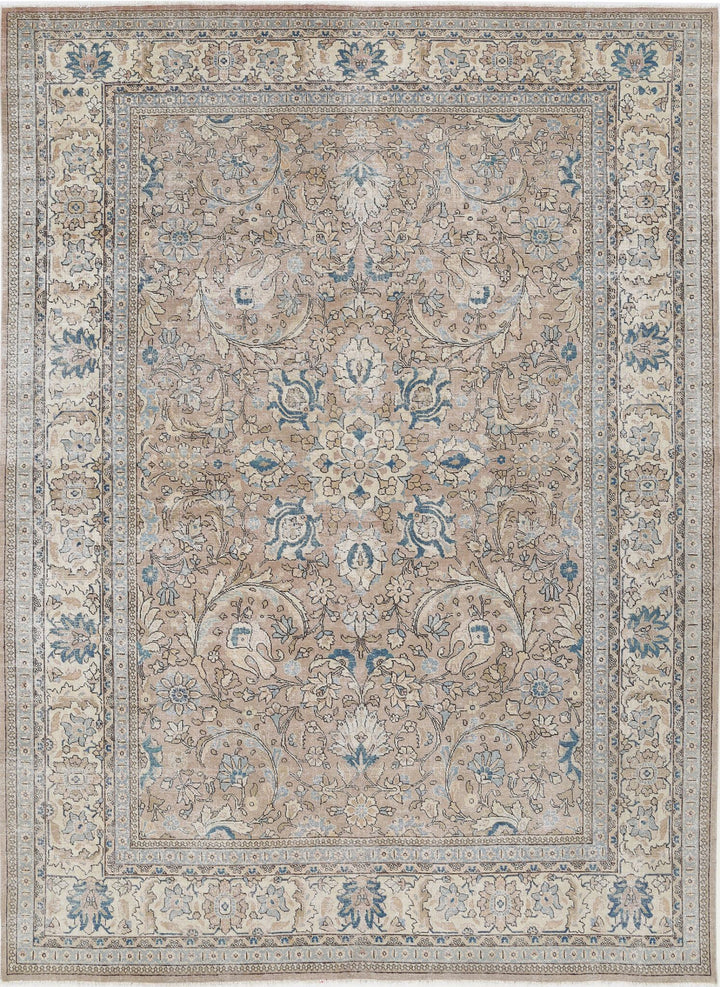 Hand Knotted Vintage Persian Tabriz Wool Rug 8' 3" x 11' 3" - No. AT40329