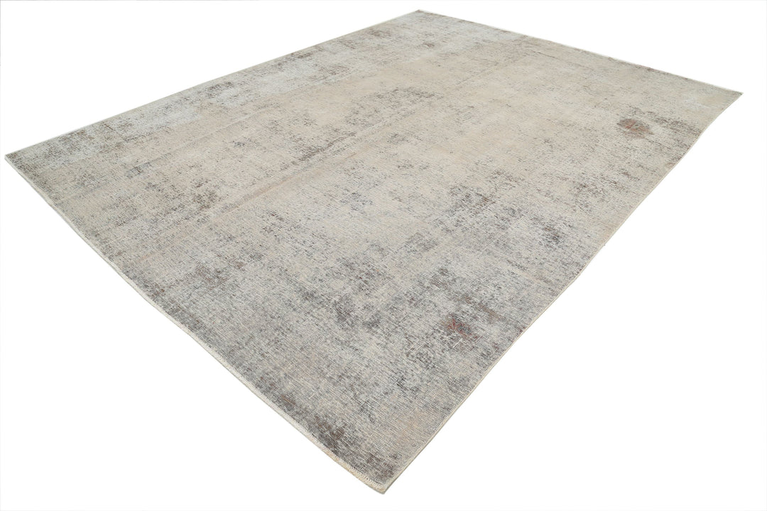 Hand Knotted Vintage Persian Tabriz Wool Rug 9' 1" x 12' 5" - No. AT45952