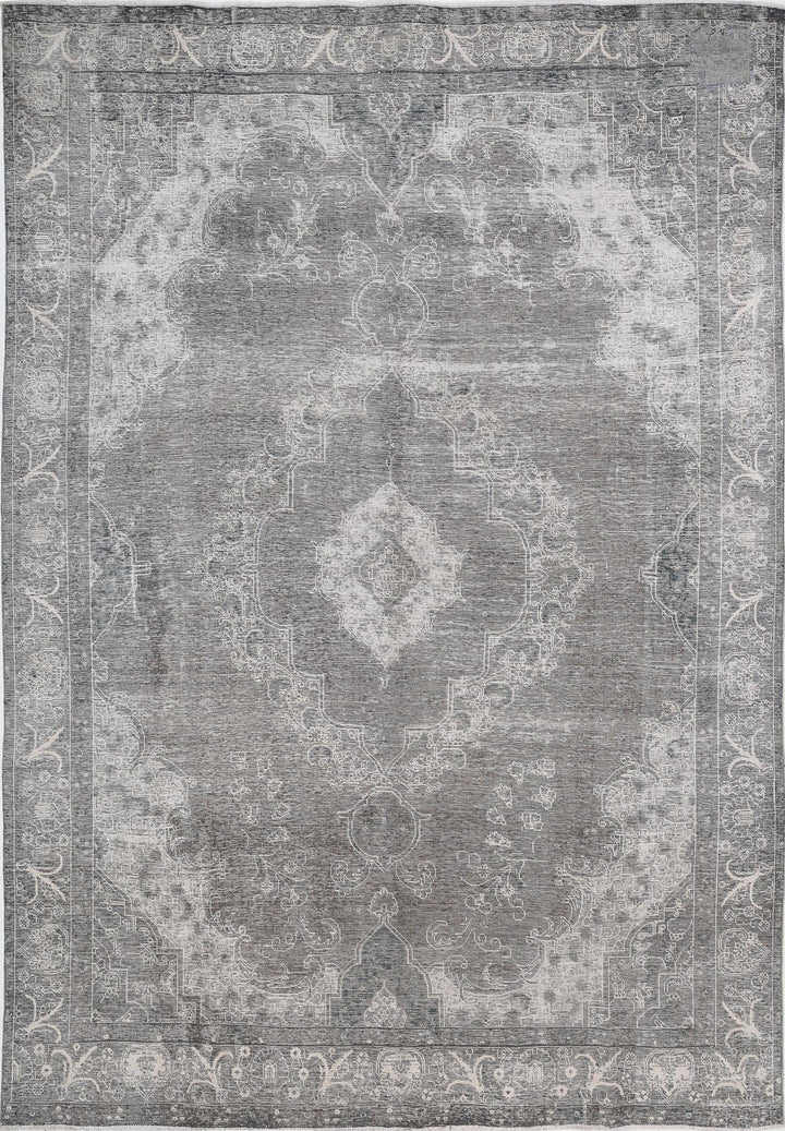 Hand Knotted Vintage Persian Tabriz Wool Rug 8' 5" x 12' 3" - No. AT22364