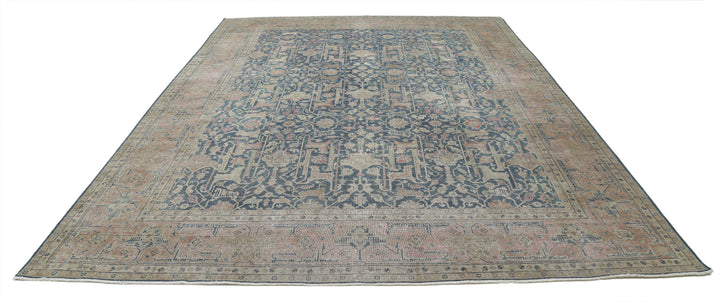 Hand Knotted Vintage Persian Tabriz Wool Rug 9' 5" x 12' 6" - No. AT42713