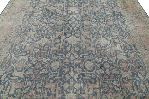 Hand Knotted Vintage Persian Tabriz Wool Rug 9' 5" x 12' 6" - No. AT42713