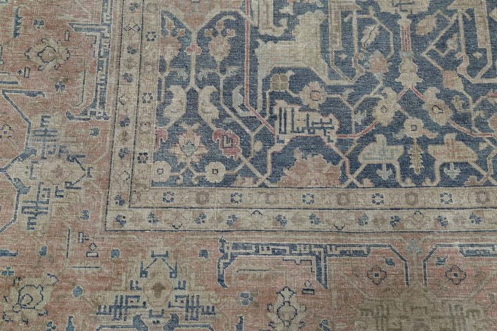 Hand Knotted Vintage Persian Tabriz Wool Rug 9' 5" x 12' 6" - No. AT42713