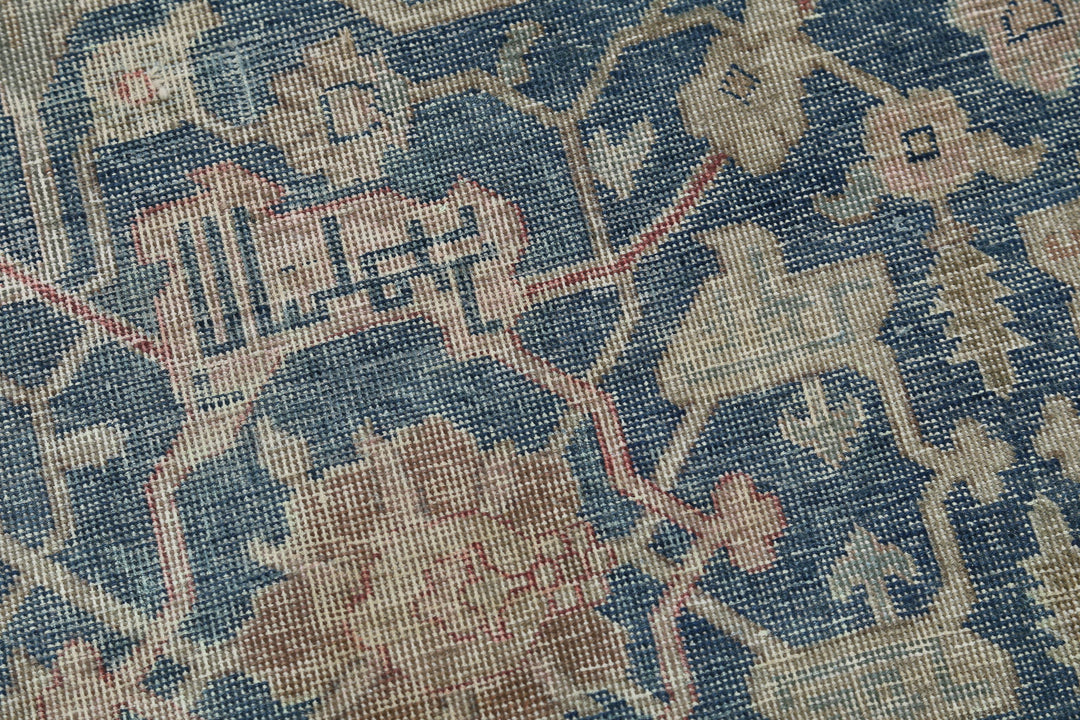 Hand Knotted Vintage Persian Tabriz Wool Rug 9' 5" x 12' 6" - No. AT42713