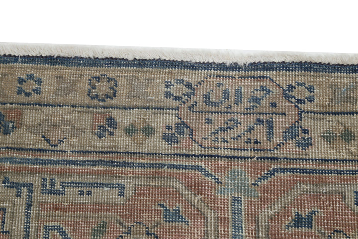 Hand Knotted Vintage Persian Tabriz Wool Rug 9' 5" x 12' 6" - No. AT42713