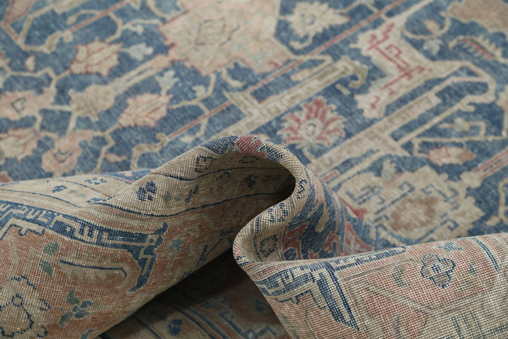 Hand Knotted Vintage Persian Tabriz Wool Rug 9' 5" x 12' 6" - No. AT42713