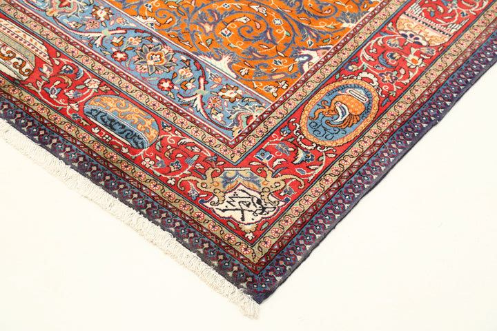 Hand Knotted Antique Persian Tabriz Fine Wool Rug 4' 6" x 6' 9" - No. AT33641