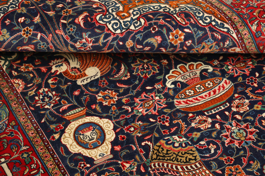 Hand Knotted Antique Persian Tabriz Fine Wool Rug 4' 6" x 6' 9" - No. AT33641