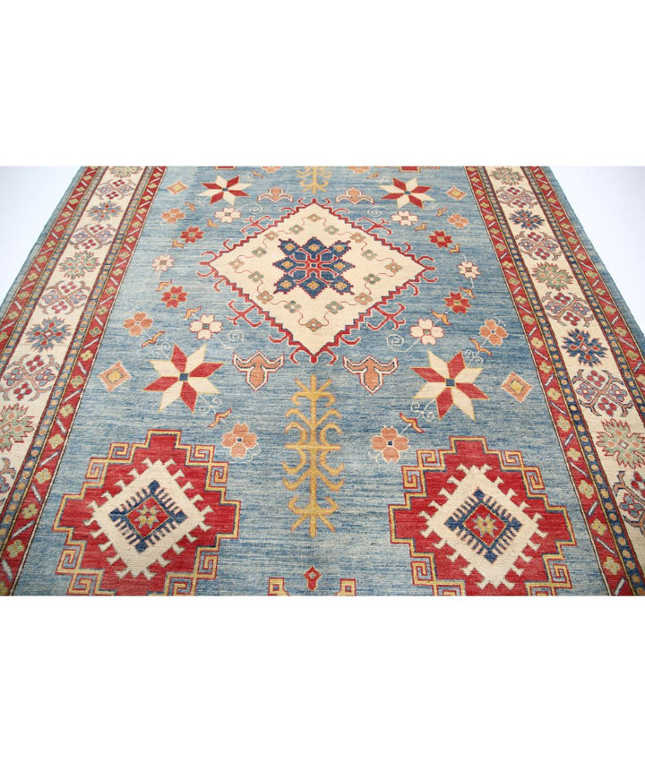 Hand Knotted Tribal Kazak Wool Rug 8' 2" x 11' 6" - No. AT64883