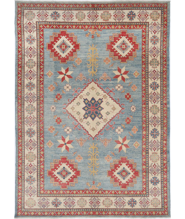 Hand Knotted Tribal Kazak Wool Rug 8' 2" x 11' 6" - No. AT64883