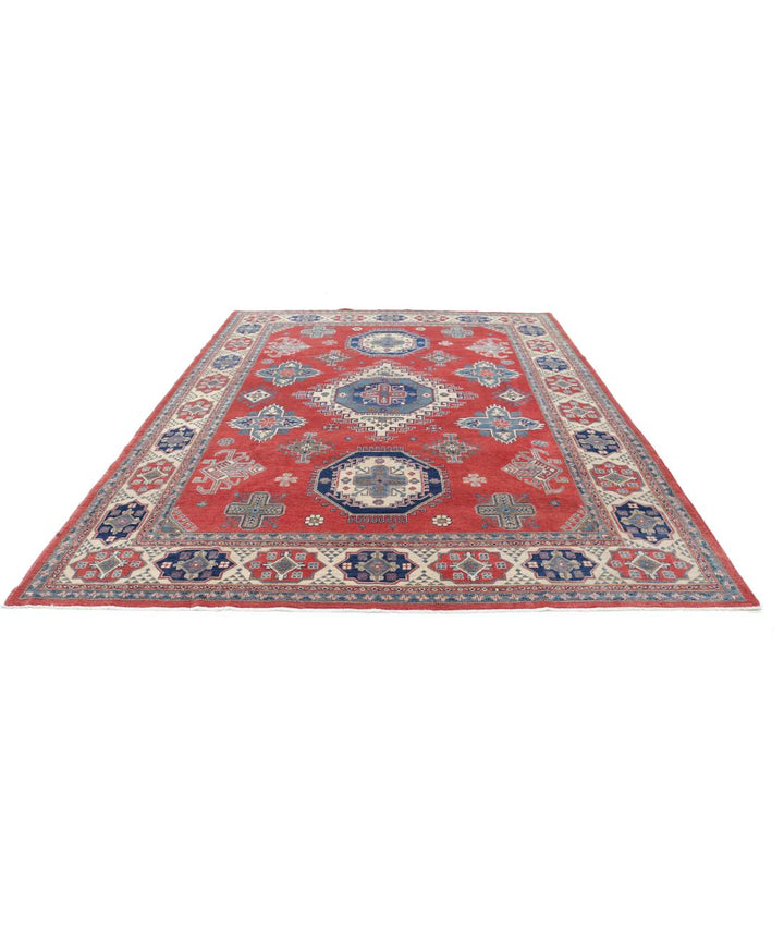 Hand Knotted Tribal Kazak Wool Rug 8' 11" x 11' 2" - No. AT61952