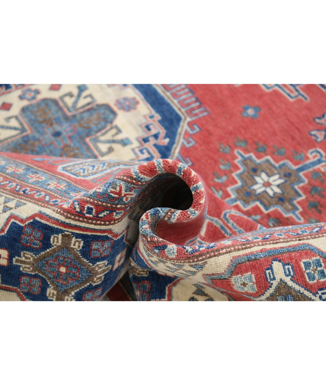 Hand Knotted Tribal Kazak Wool Rug 8' 11" x 11' 2" - No. AT61952