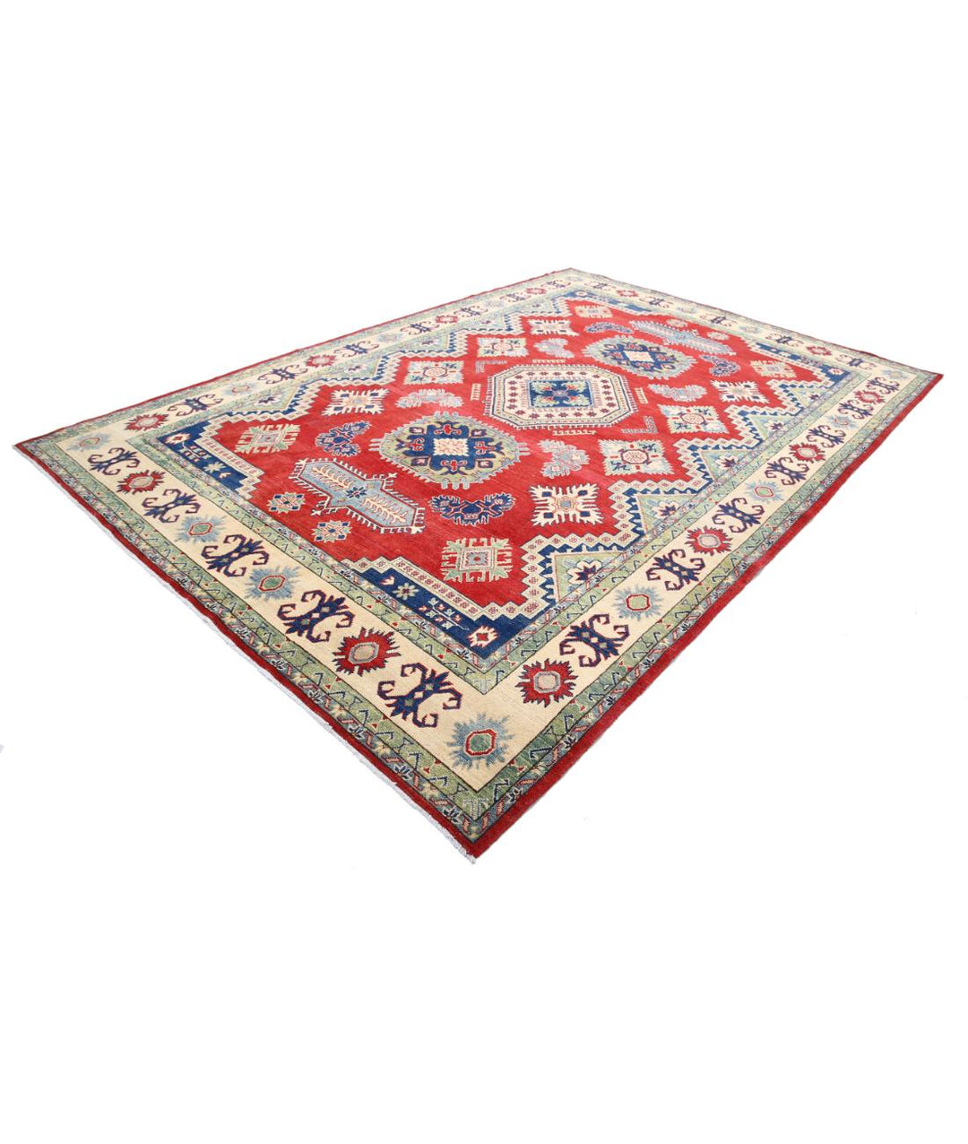 Hand Knotted Tribal Kazak Wool Rug 8' 6" x 12' 4" - No. AT52178