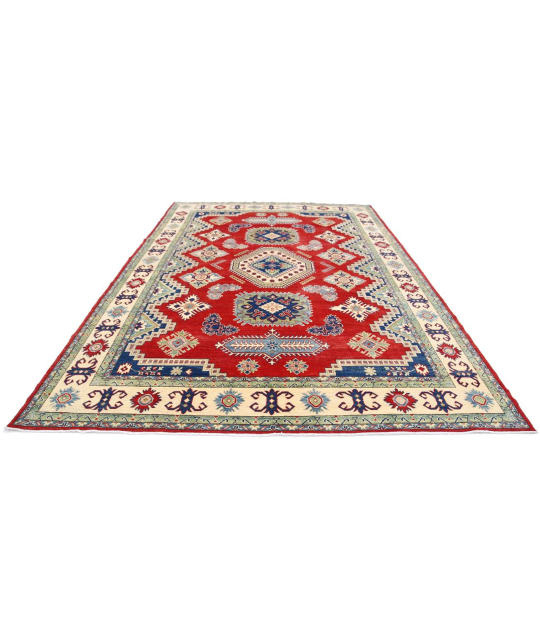 Hand Knotted Tribal Kazak Wool Rug 8' 6" x 12' 4" - No. AT52178